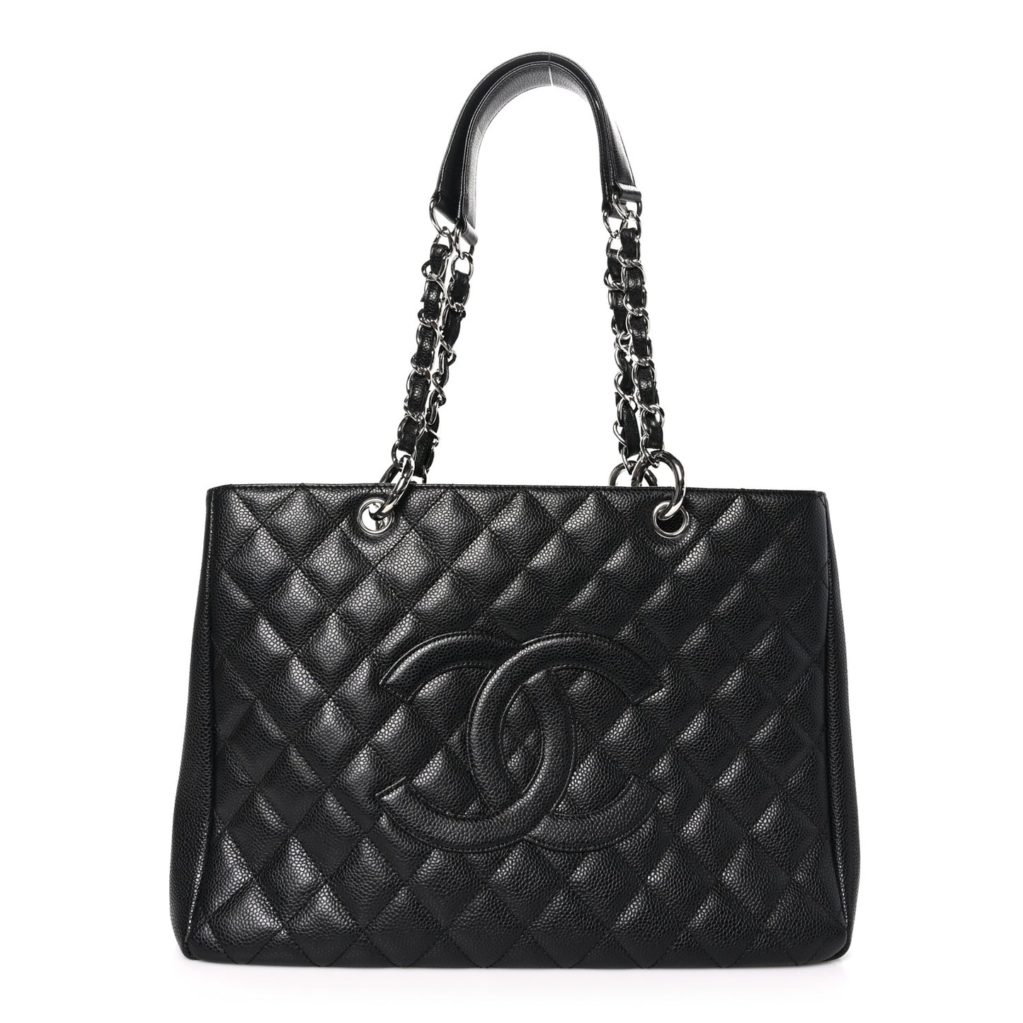 Caviar Quilted Grand Shopping Tote GST Black