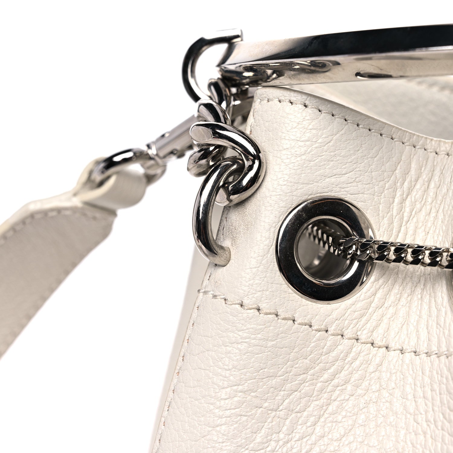 Jimmy Choo Grainy Goatskin Bon Bon Bucket Bag Latte 12 of 13