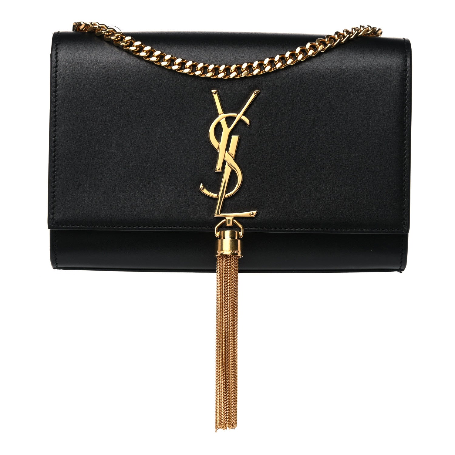 Saint Laurent Calfskin Small Classic Monogram Kate Tassel Satchel Black 1 of 17