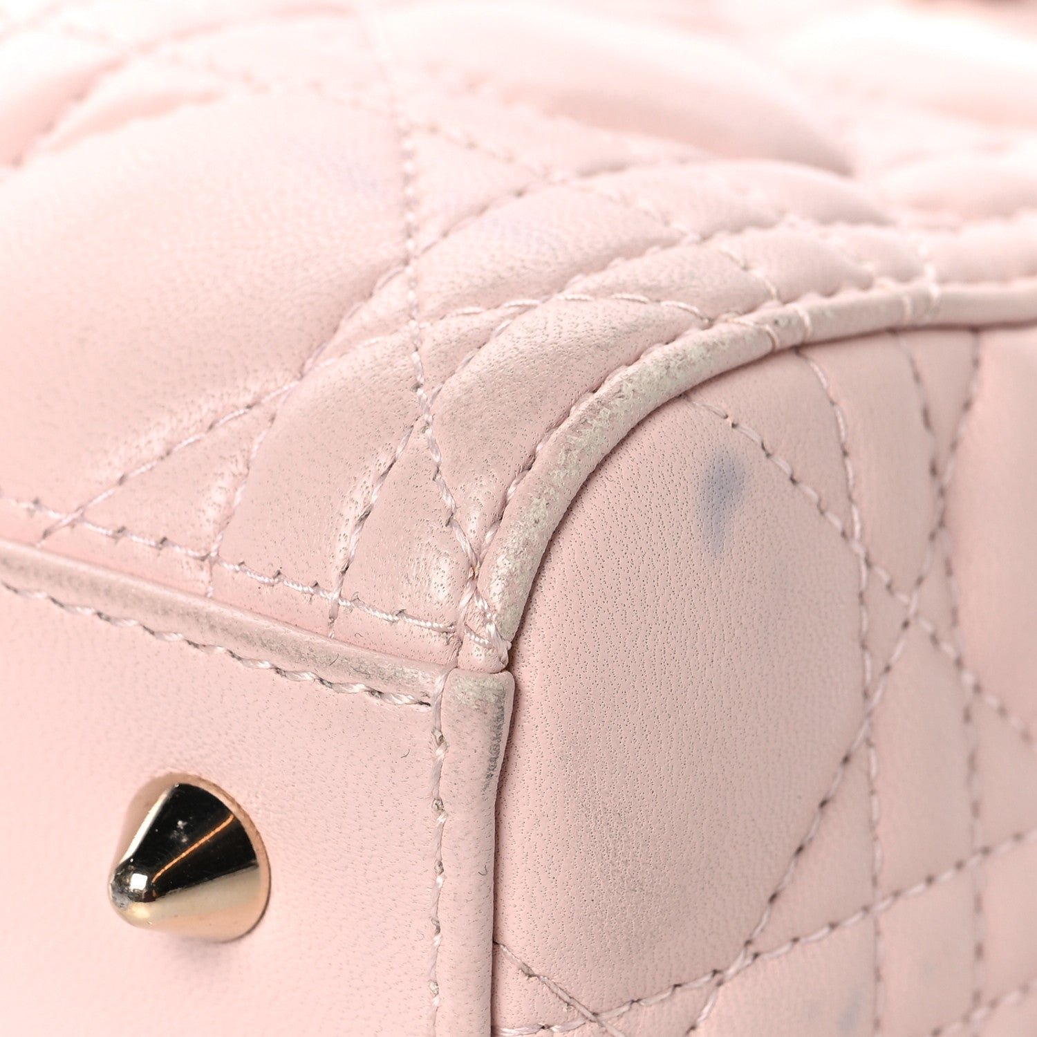 Christian Dior Lambskin Cannage Medium Lady Dior Light Pink 10 of 15