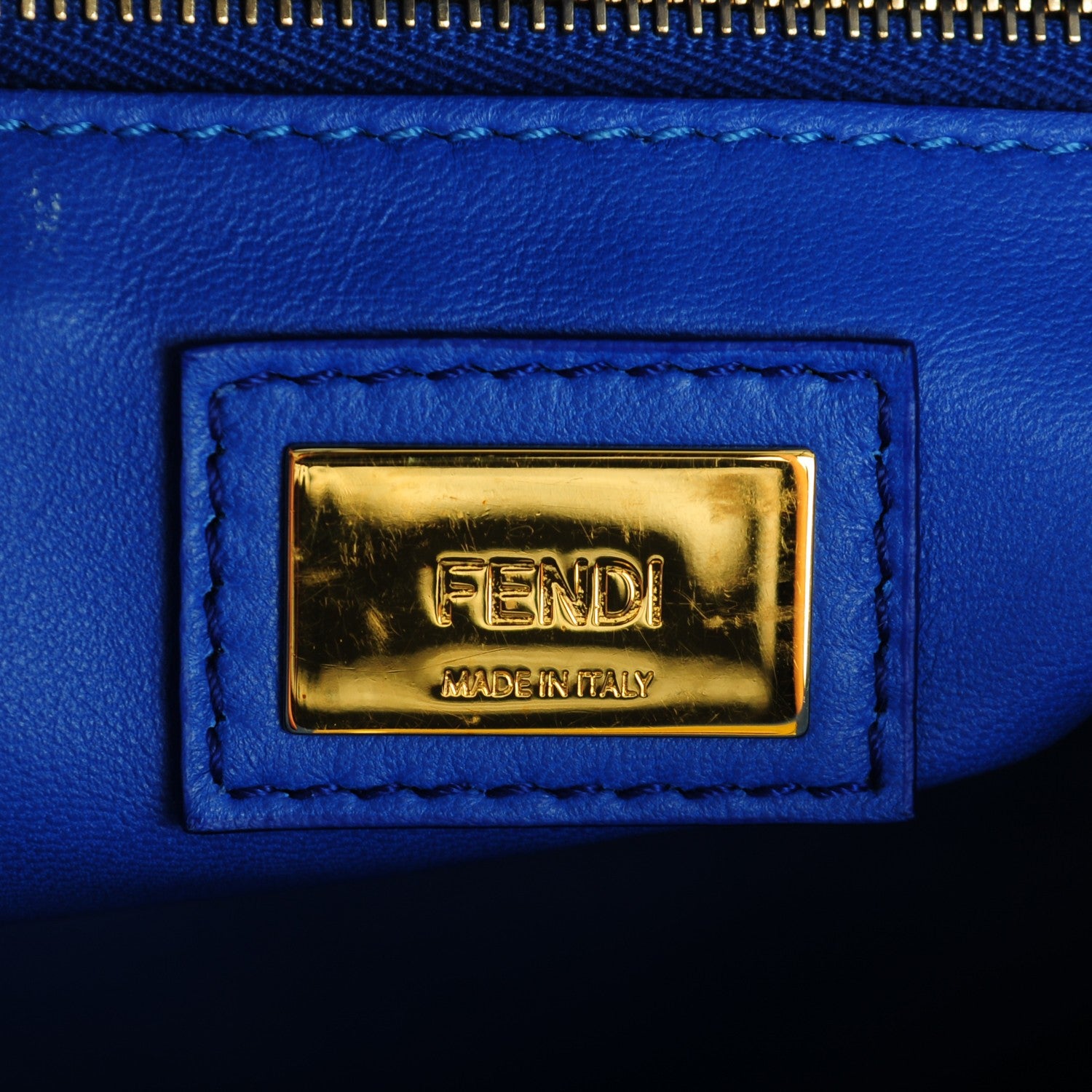 Fendi Nappa Mini Peekaboo Iconic Satchel Bleuette 6 of 7