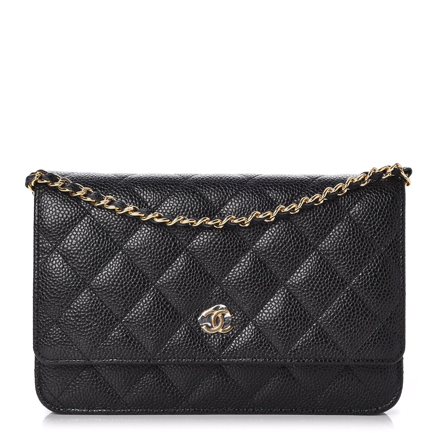 Chanel Caviar Quilted Wallet On Chain WOC Black 1 of 9