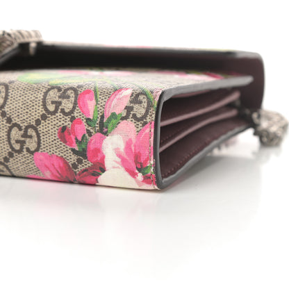 Gucci GG Supreme Monogram Blooms Mini Dionysus Chain Wallet Beige Multicolor Dry Rose 10 of 11
