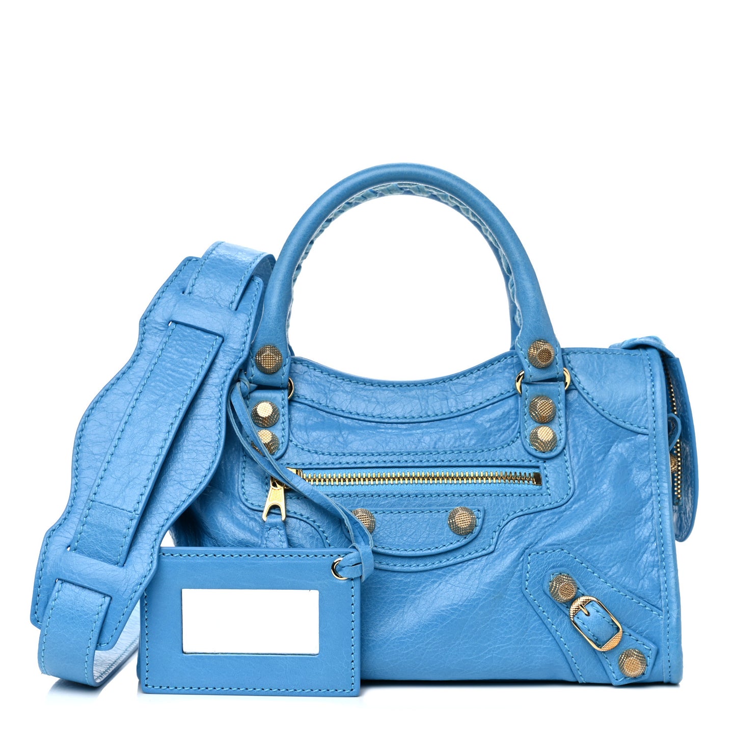 Agneau Giant 12 Gold Hardware Mini City Bleu Azur Clair