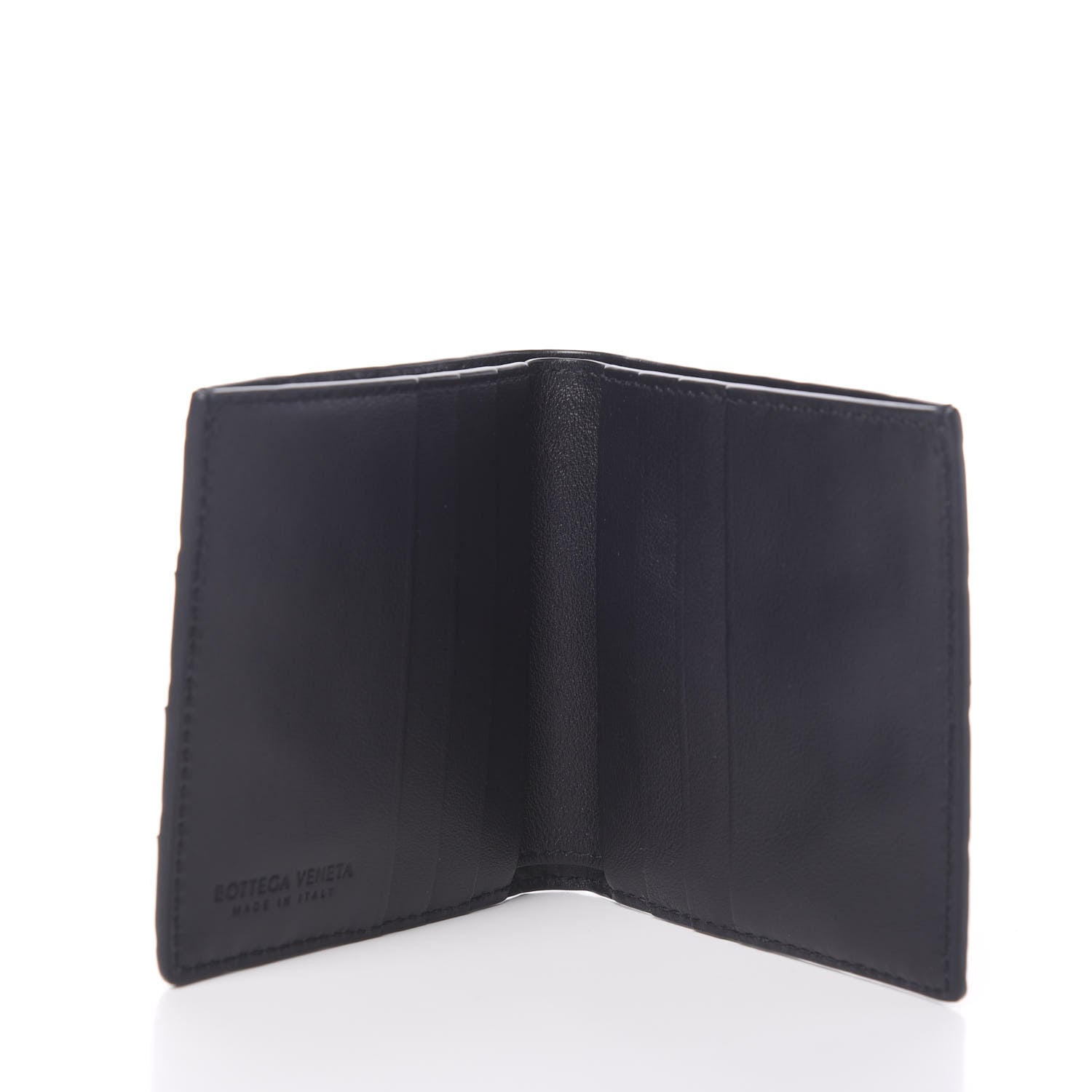 Bottega Veneta Nappa Maxi Intrecciato Bi-Fold Wallet Black 4 of 6