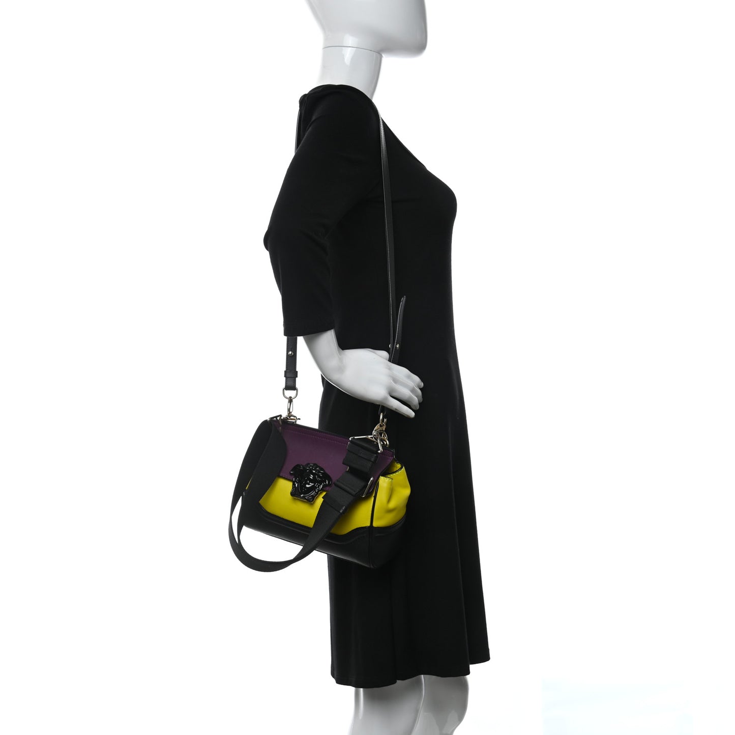 Calfskin Medium Palazzo Empire Colorblock Crossbody Bag Multicolor