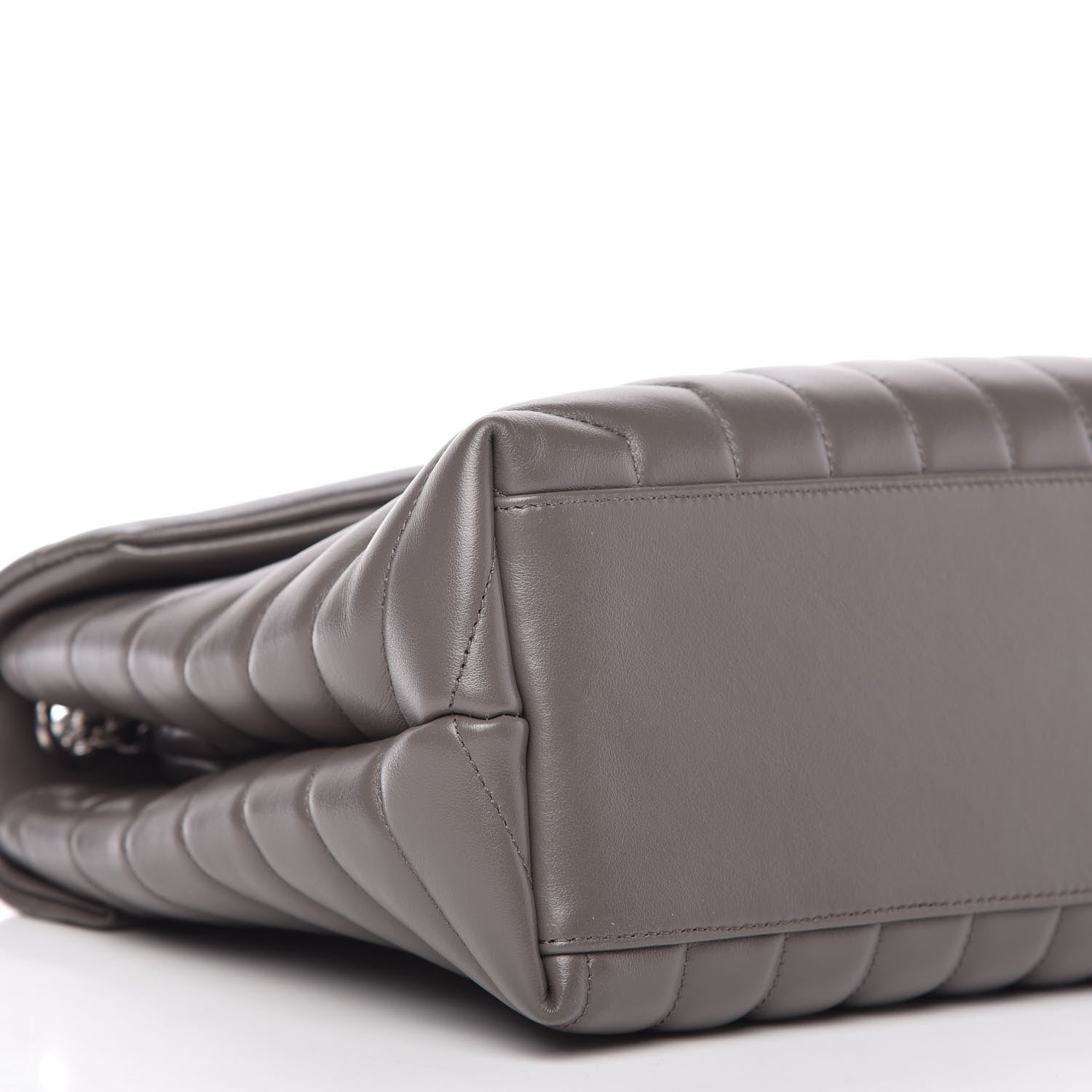 Saint Laurent Calfskin Y Quilted Monogram Medium Loulou Chain Satchel Earth 6 of 10