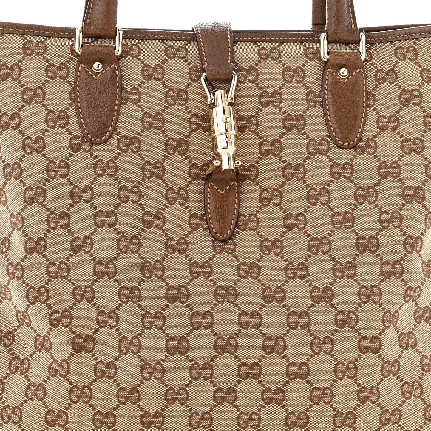 Monogram Piston Lock Tote Brown
