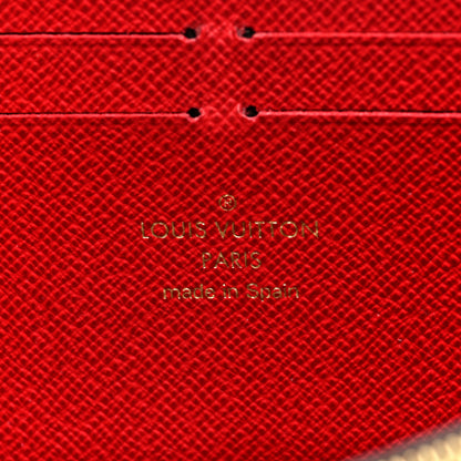 Louis Vuitton Damier Ebene Clemence Wallet Cherry 7 of 7