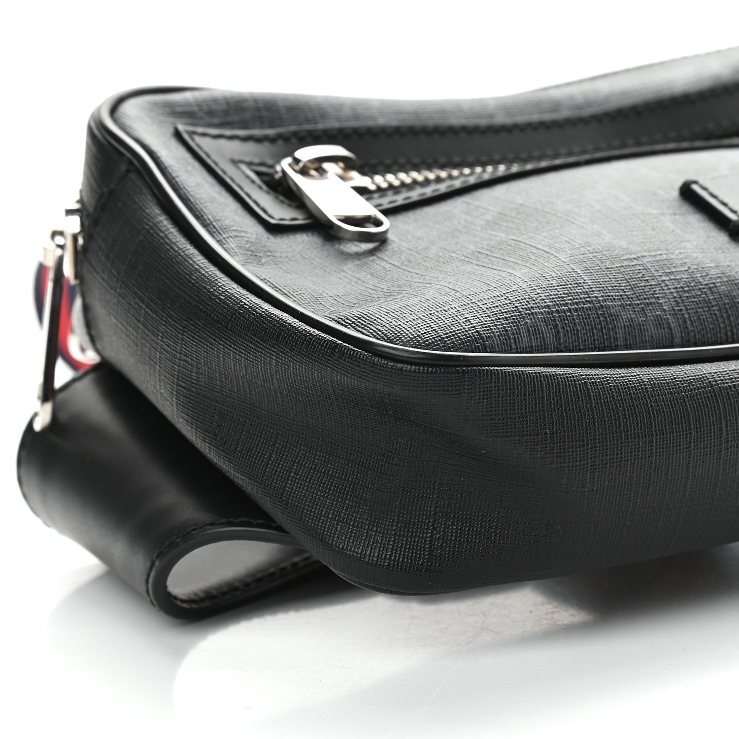 Gucci Soft GG Supreme Monogram Web Belt Bag Black Grey 8 of 9
