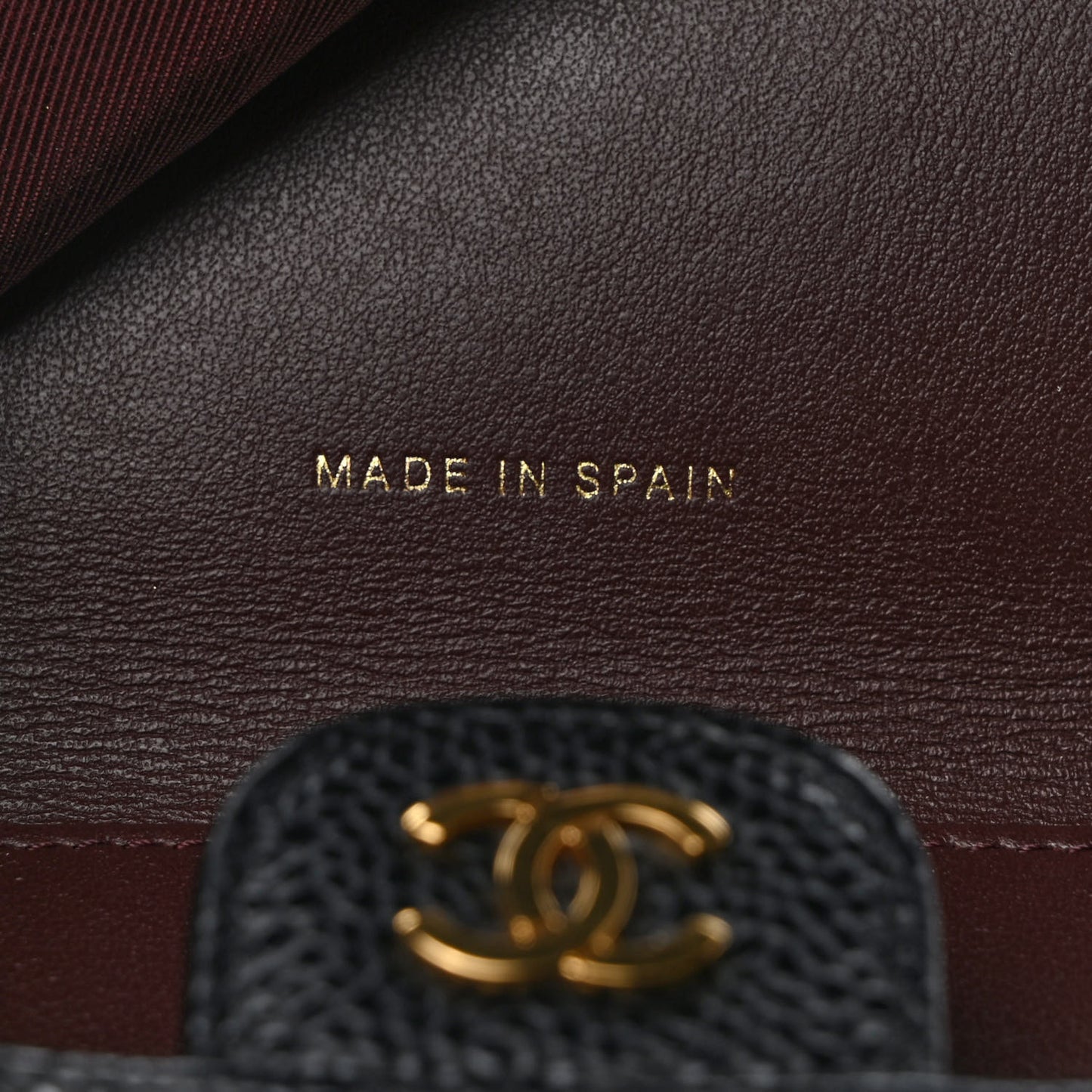 Caviar Quilted Compact Flap Wallet Black