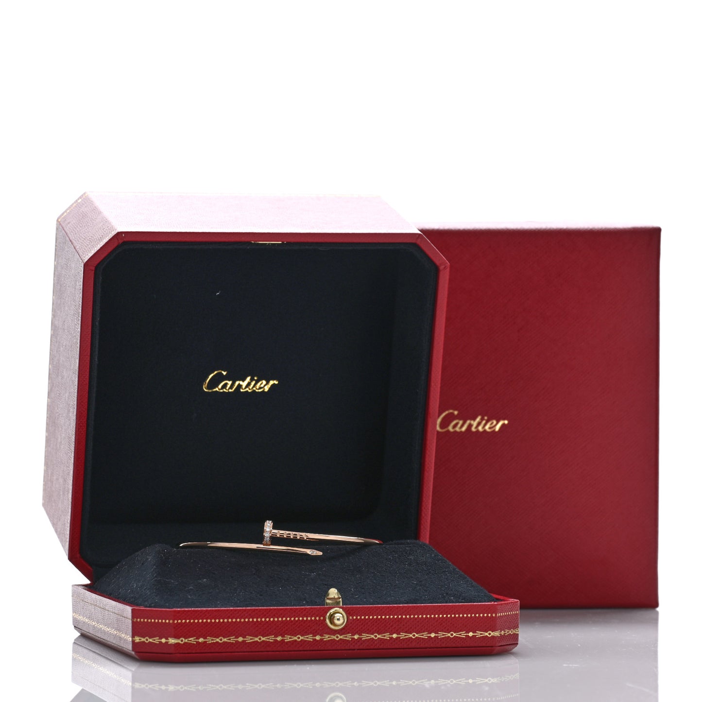 18K Pink Gold Diamond Small Juste Un Clou Bracelet 18