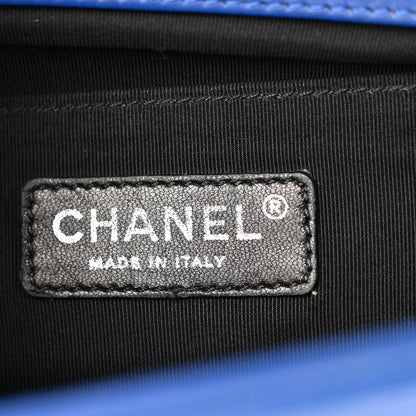 Chanel Patent Calfskin Quilted Medium Plexiglass Boy Flap Blue 6 of 16