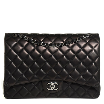 Chanel Lambskin Quilted Maxi Double Flap Black 1 of 8