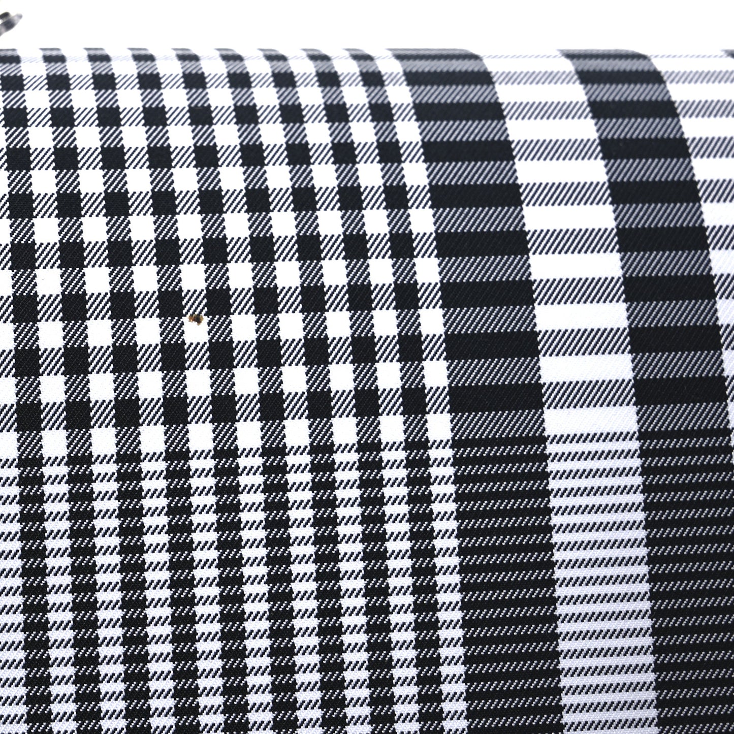 Nylon Check Small Lola Bag Black White