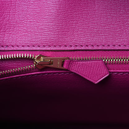Hermes Shiny Porosus Crocodile Birkin 30 Rose Scheherazade 17 of 30