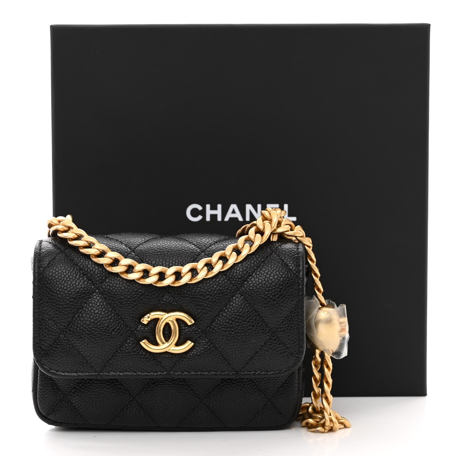 Chanel Caviar Quilted Sweetheart Clutch With Chain Black 12 of 12