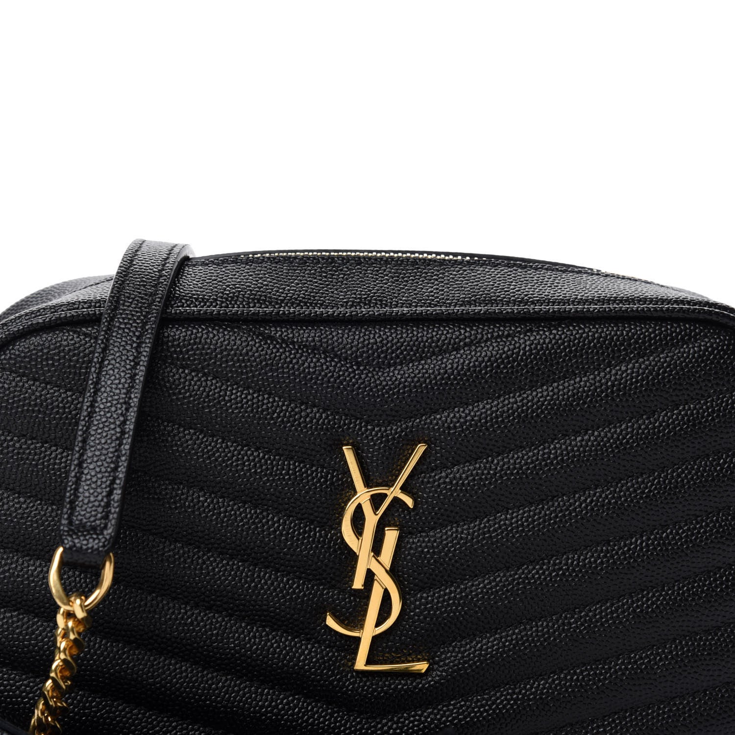 Saint Laurent Grain De Poudre Matelasse Monogram Mini Lou Camera Bag Black 10 of 11
