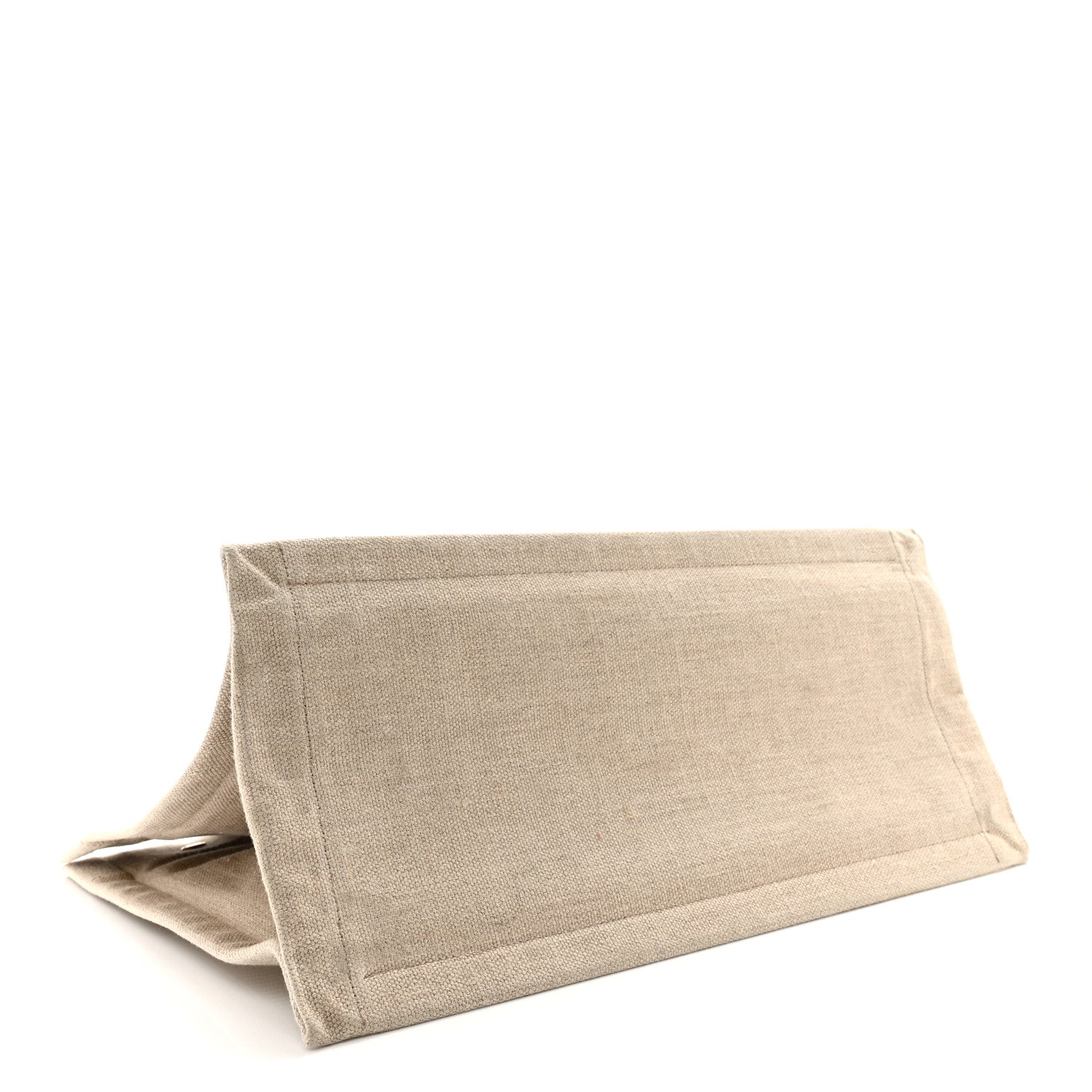 Saint Laurent SAINT LAURENT Linen Calfskin Small Rive Gauche Tote Beige Sea Salt 4 of 16