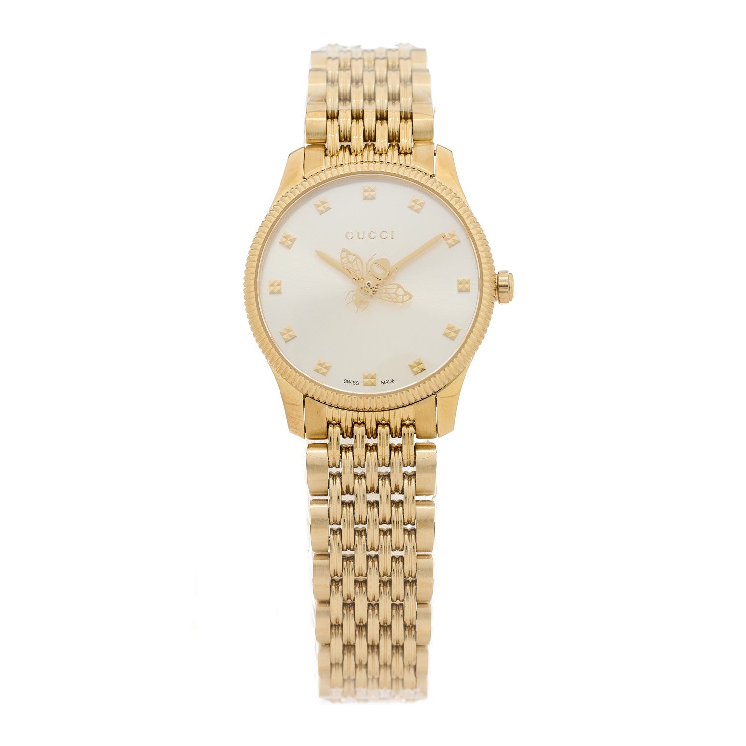 Gucci Stainless Steel 29mm G-Timeless Bee Quartz Watch Gold 1 of 4