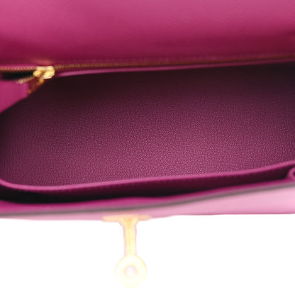 Hermes Epsom Kelly Sellier 25 Rose Pourpre 5 of 11