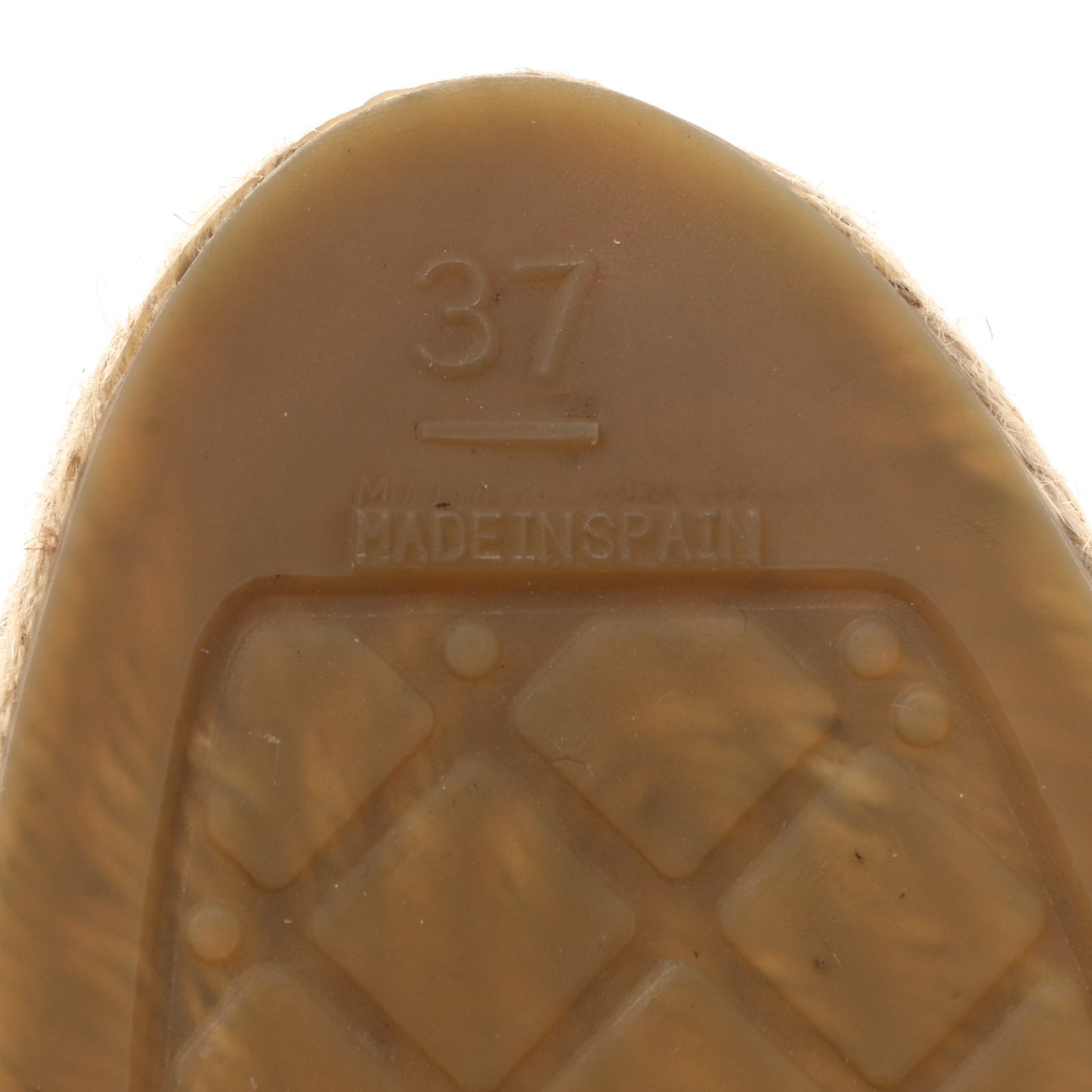 Lambskin CC Espadrilles 37 Beige Black