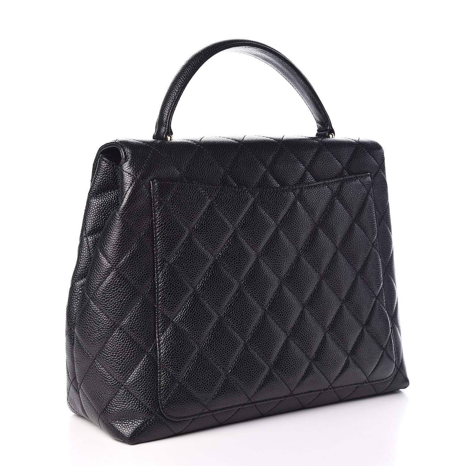 Chanel Caviar Quilted Jumbo Kelly Flap Black 3 of 12