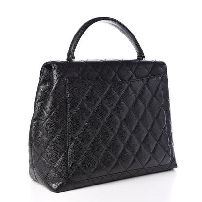 Chanel Caviar Quilted Jumbo Kelly Flap Black 3 of 12