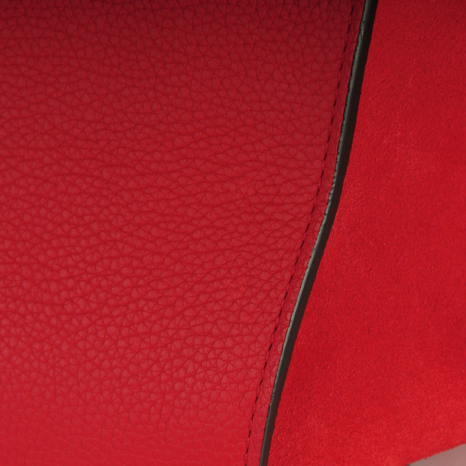 Celine Drummed Calfskin Suede Large Trapeze Coquelicot 9 of 10