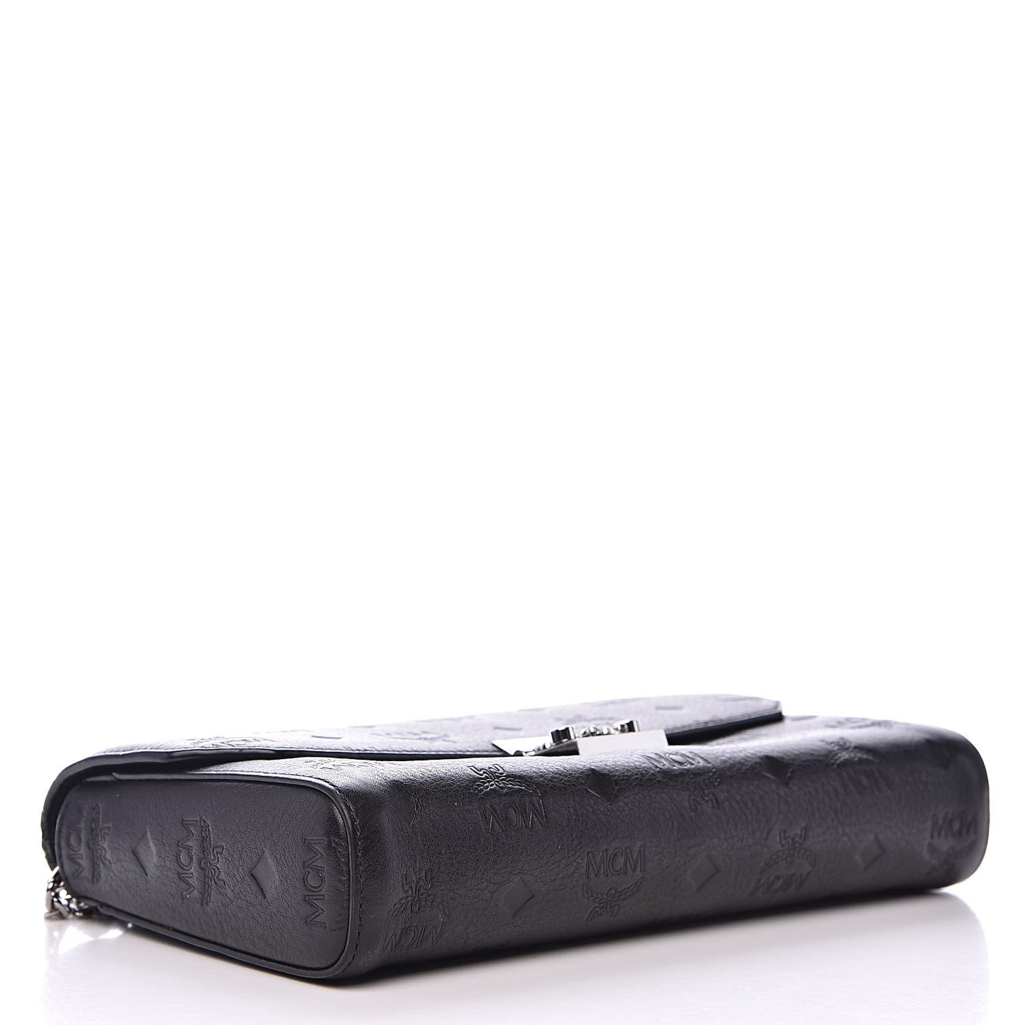Calfskin Ottomar Monogram Medium Millie Crossbody Bag Black