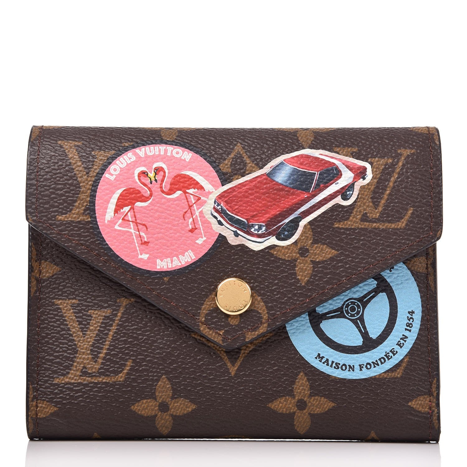 Louis Vuitton Monogram World Tour Victorine Wallet 1 of 8