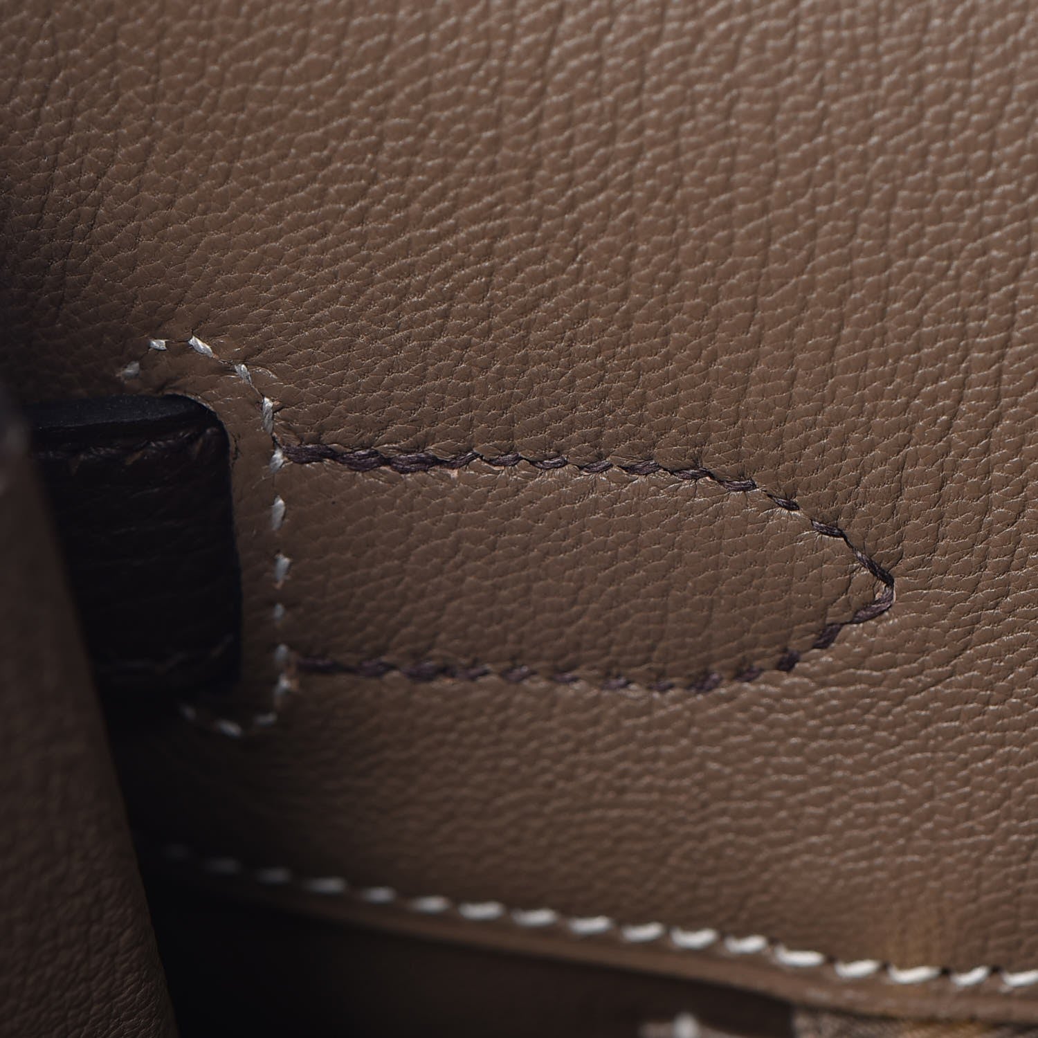 Hermes Togo Horseshoe Birkin 35 Chocolate Etoupe 28 of 35