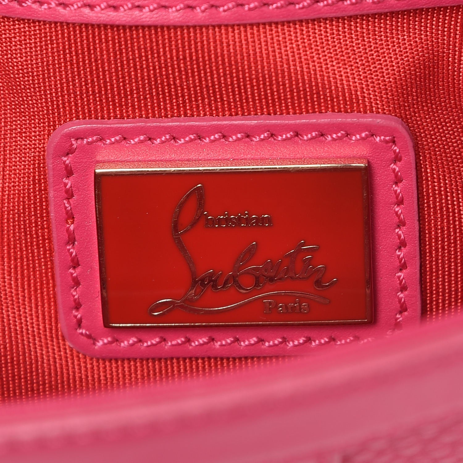 Christian Louboutin Grained Calfskin Sweet Charity Shoulder Bag Pink 6 of 9