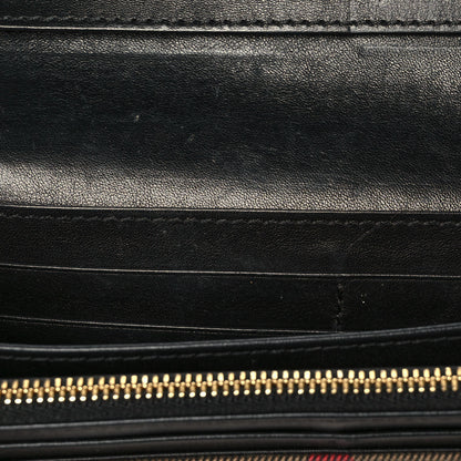 Burberry Grainy Calfskin House Check Continental Wallet Black 9 of 9