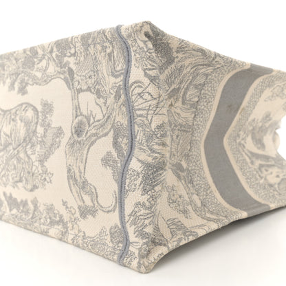 Christian Dior Canvas Embroidered Medium Dioriviera Toile De Jouy Book Tote Gray 10 of 15
