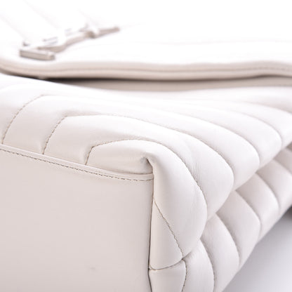 Saint Laurent Calfskin Y Quilted Monogram Medium Loulou Chain Satchel Ivory 12 of 12