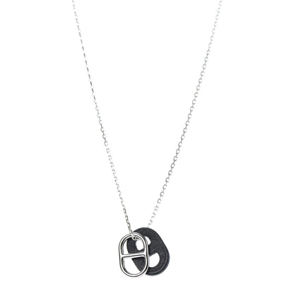 Hermes Swift O'Maillon Pendant Necklace Black 1 of 5