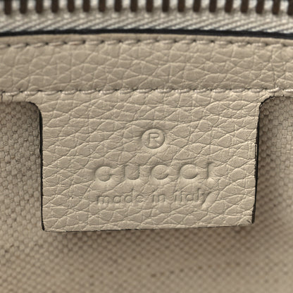 Gucci Grained Calfskin Logo Half Moon Hobo White 6 of 13