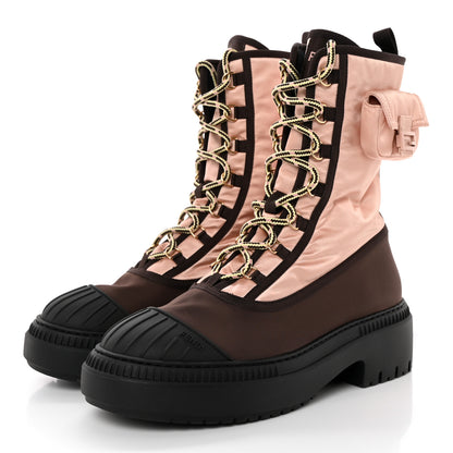 Fendi Nylon Baguette Domino 50mm Biker Boots 41 Baby Pink Nolita 3 of 12