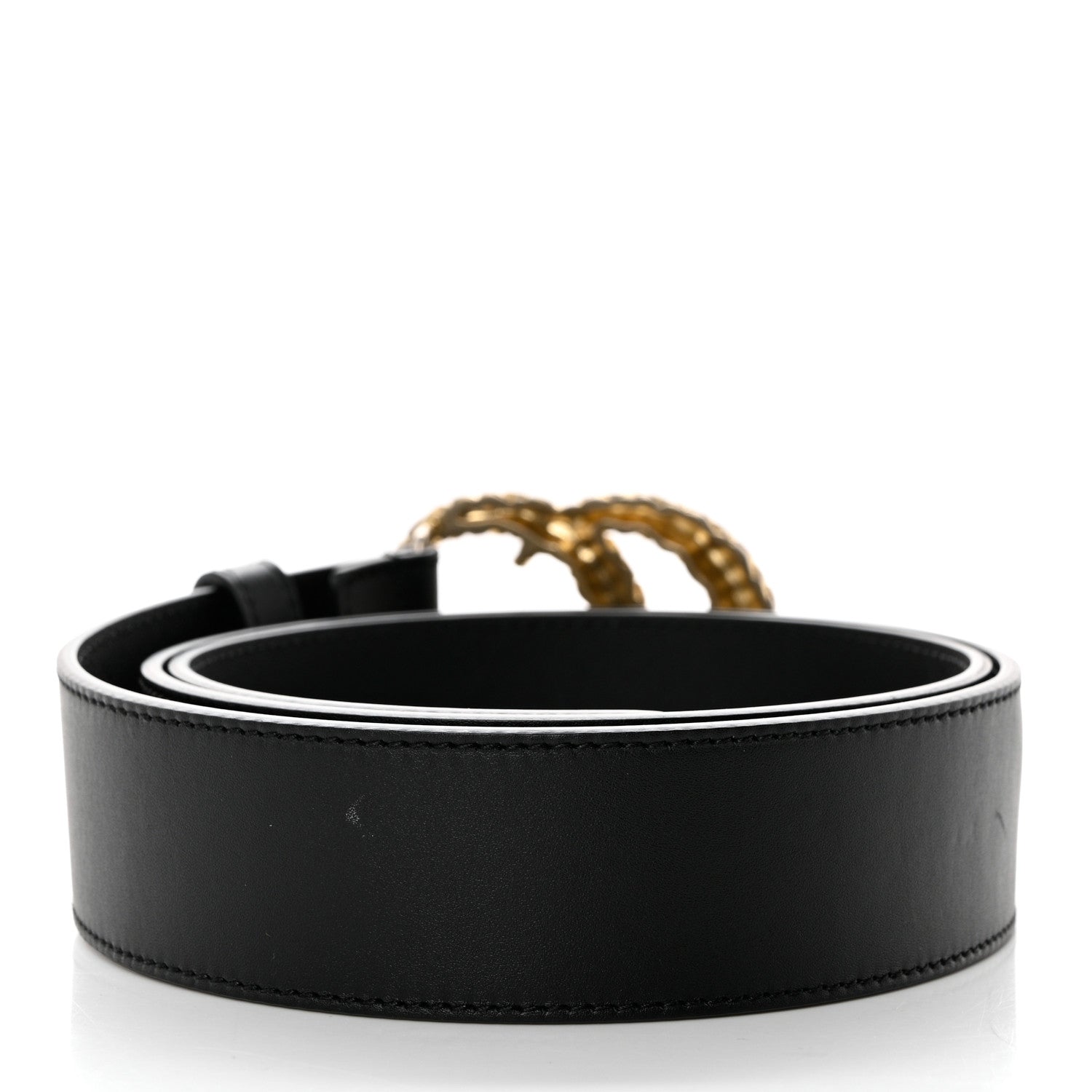 Gucci Moon Calfskin Scales Double G 40mm Belt 95 38 Black 2 of 7