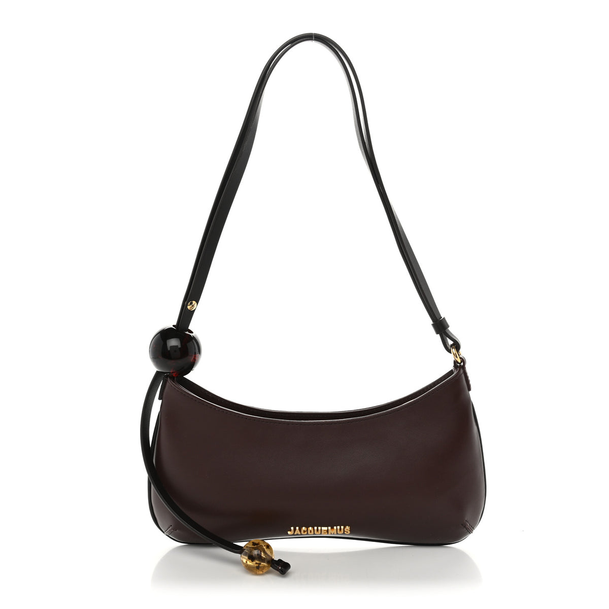 Jacquemus Smooth Calfskin Le Bisou Perle Medium Brown 1 of 11