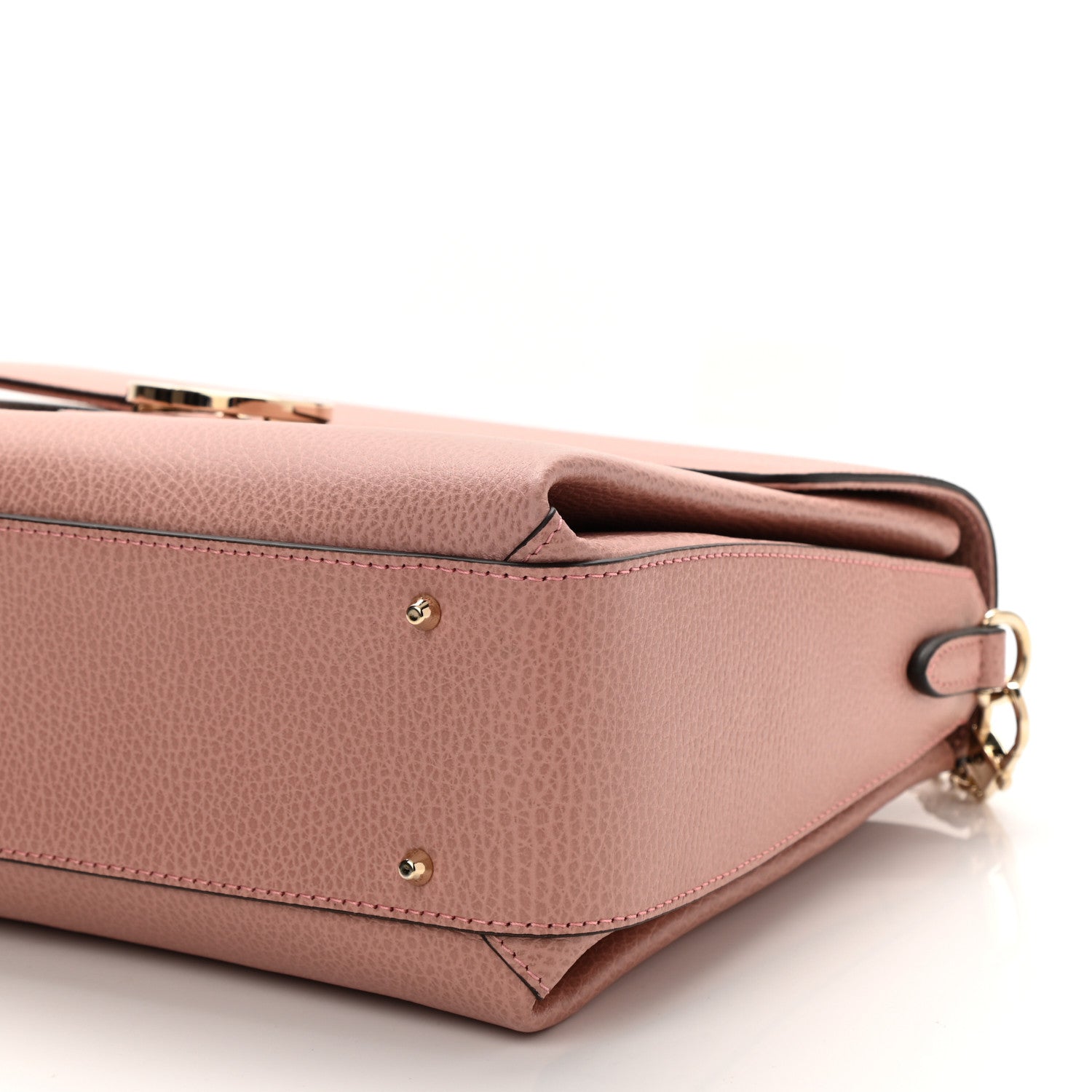 Gucci Dollar Calfskin Medium Interlocking G Top Handle Shoulder Bag Soft Pink 8 of 8