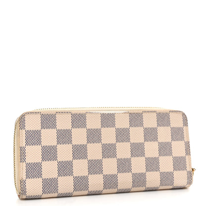 Louis Vuitton Damier Azur Clemence Wallet Rose Ballerine 3 of 10