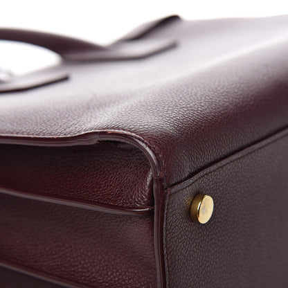 Saint Laurent Grained Calfskin Small Classic Sac De Jour Bordeaux 16 of 17