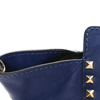 Valentino Garavani Vitello Medium Rockstud Tote Blue China 10 of 11