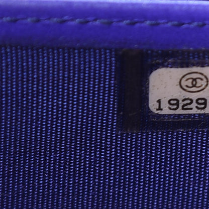 Chanel Calfskin Stitched Fancy CC Zip Around Wallet Blue 8 of 12