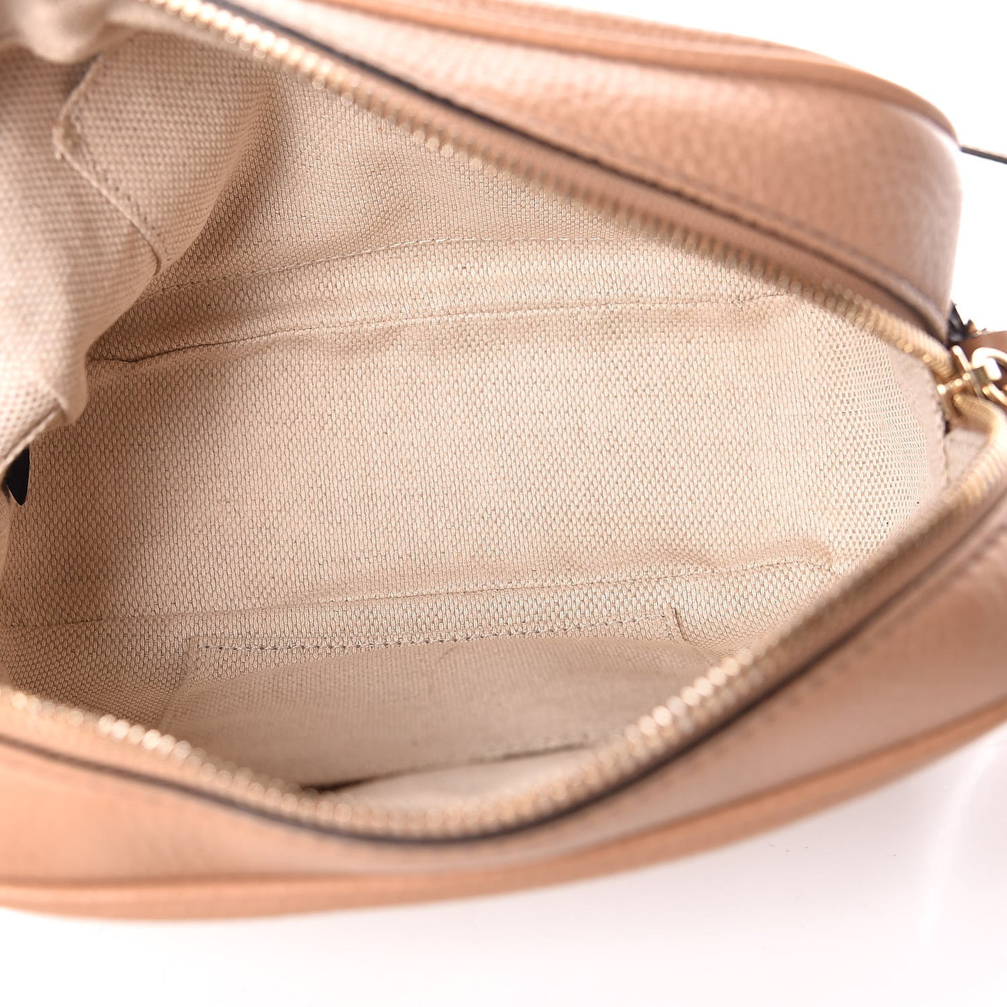Pebbled Calfskin Small Soho Disco Bag Rose Beige