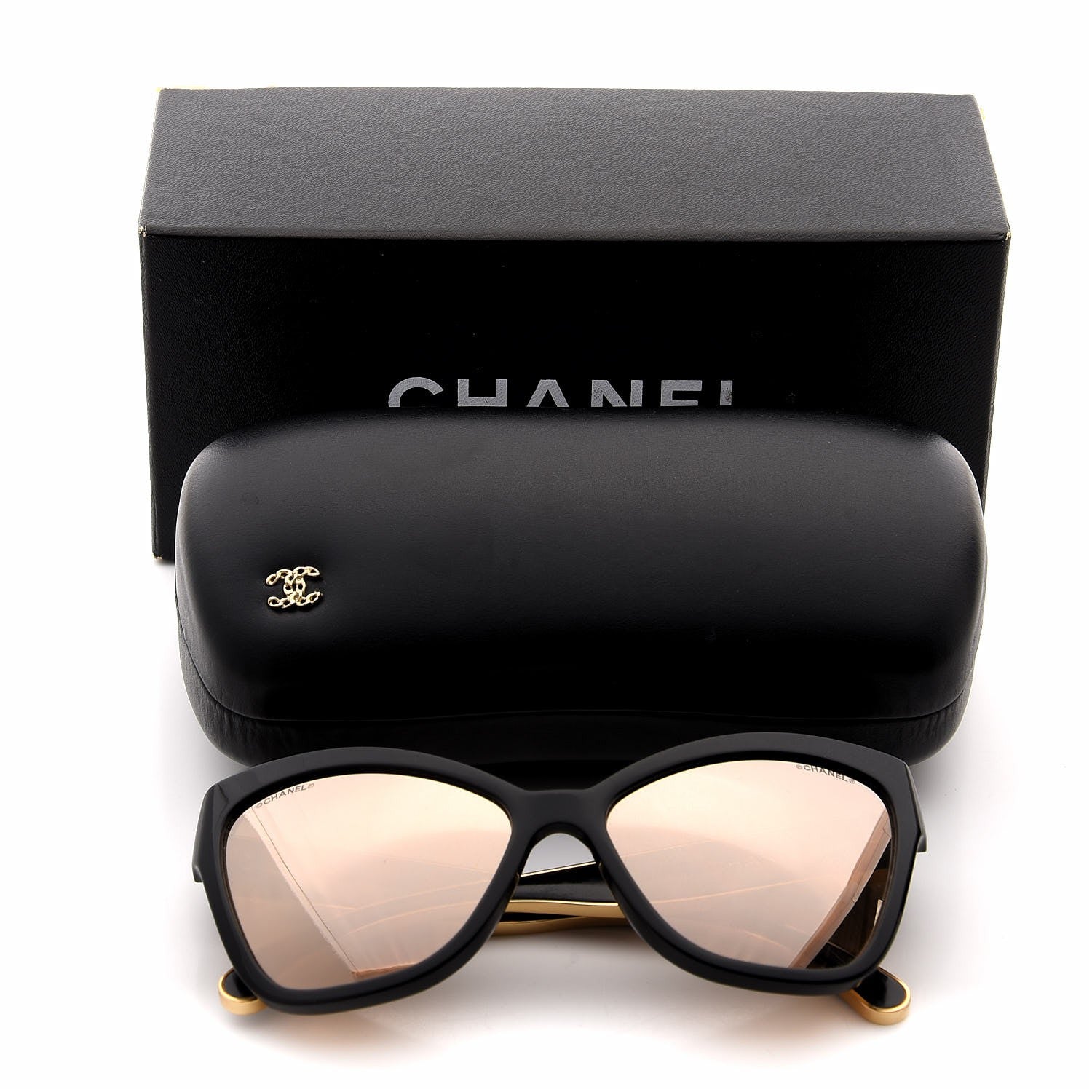 Chanel Acetate CC Cat Eye Sunglasses 5271 Black 7 of 7