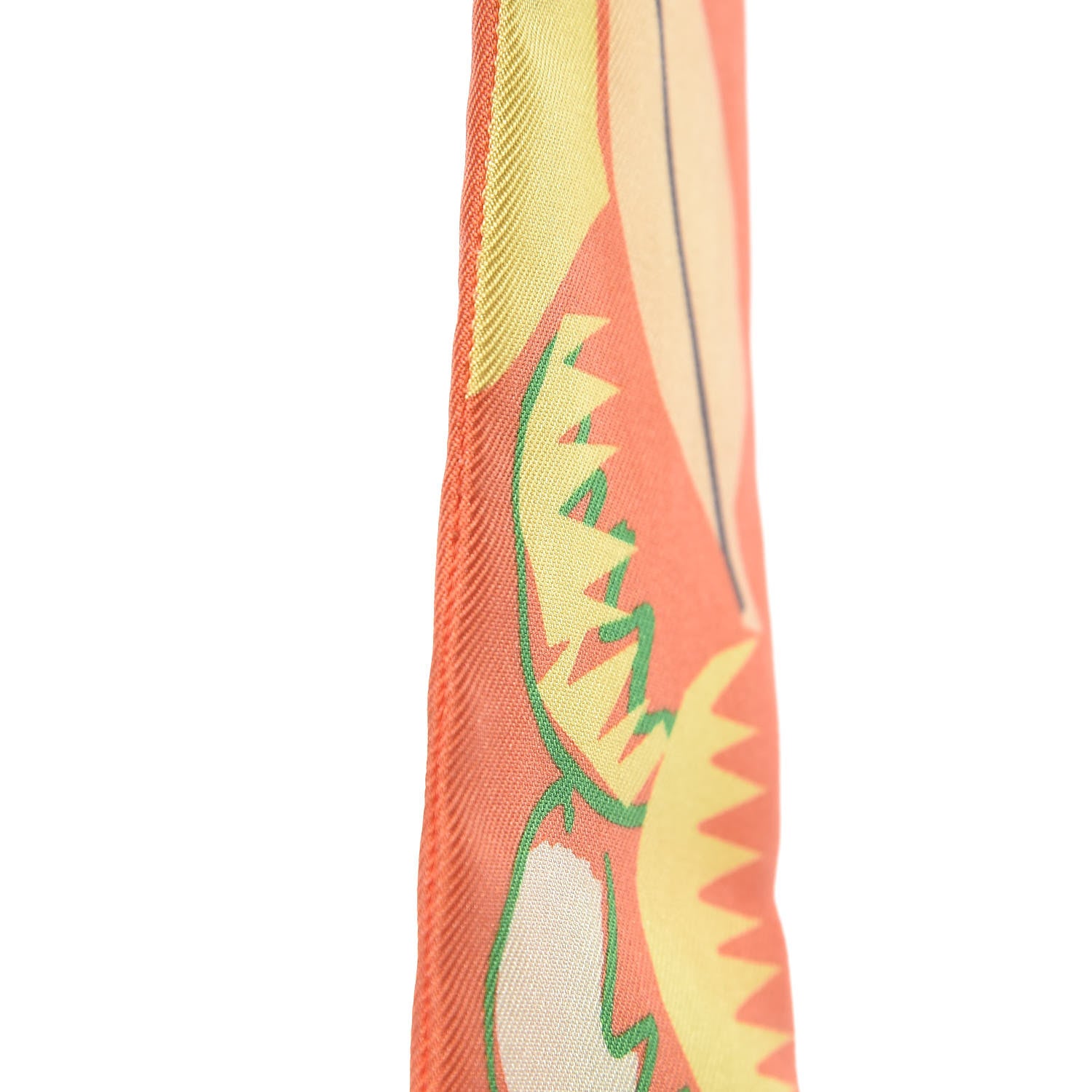 Hermes Silk Sea Surf and Fun Twilly Orange Jaune Camel 8 of 8