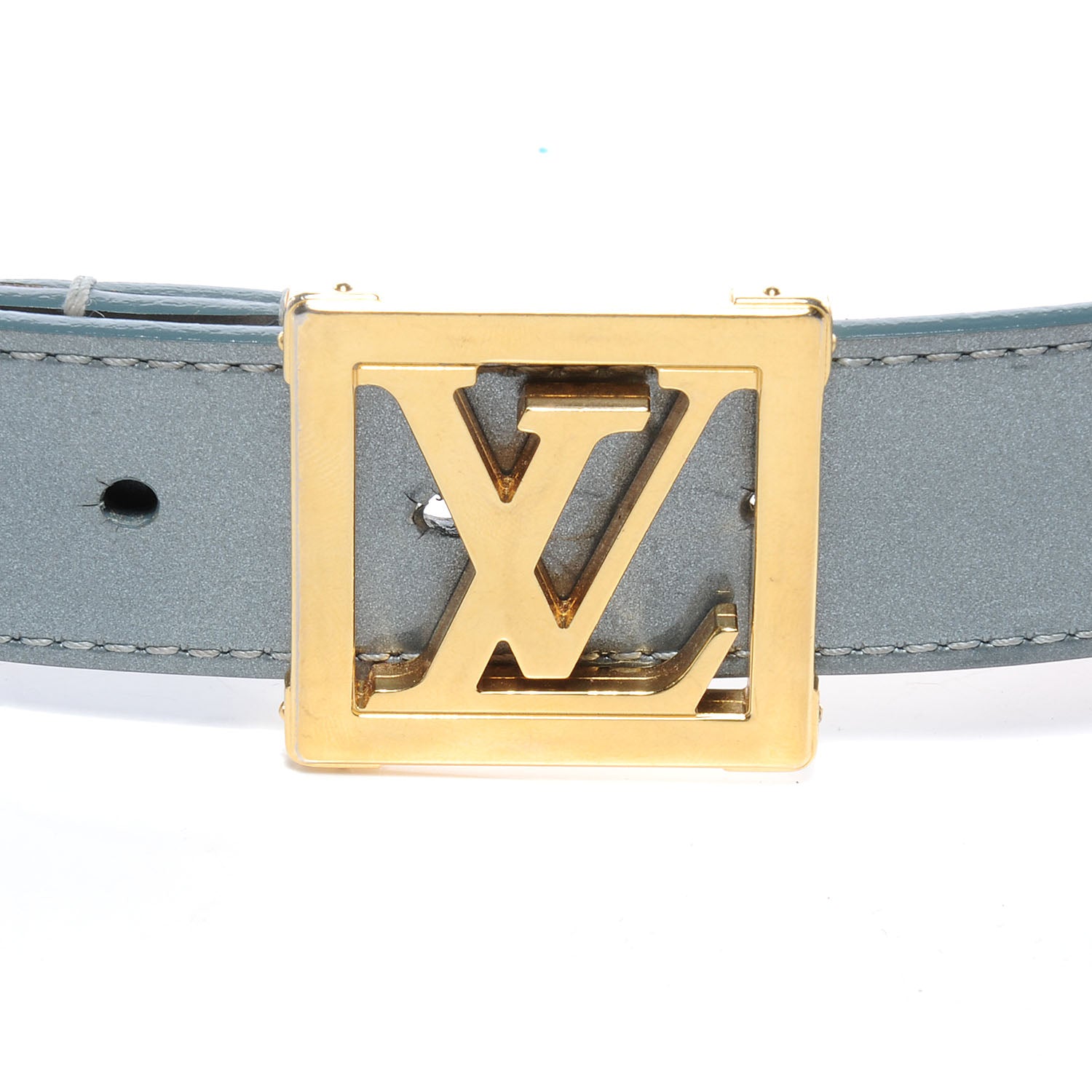 Louis Vuitton Vernis LV Frame Belt 80 32 Givre 3 of 5
